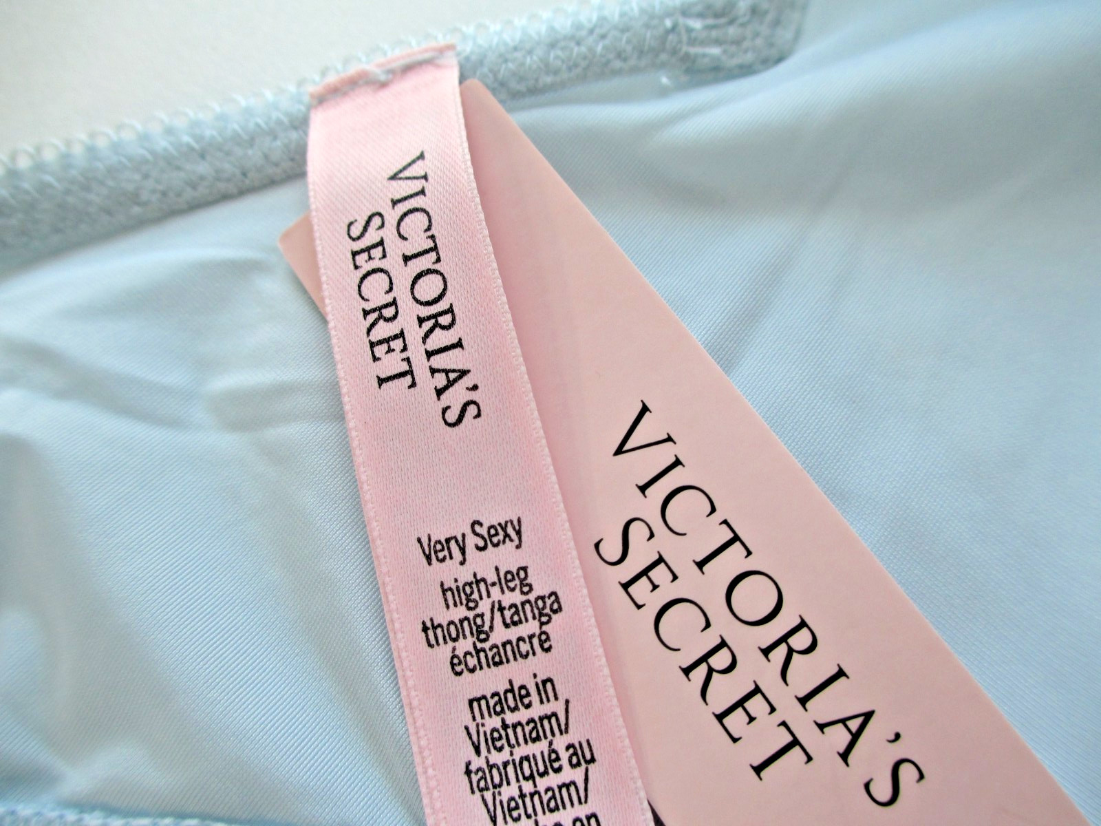VICTORIA’S SECRET VERY SEXY High Leg Thong Panty S M L XL Blue NWT Cutout Lace