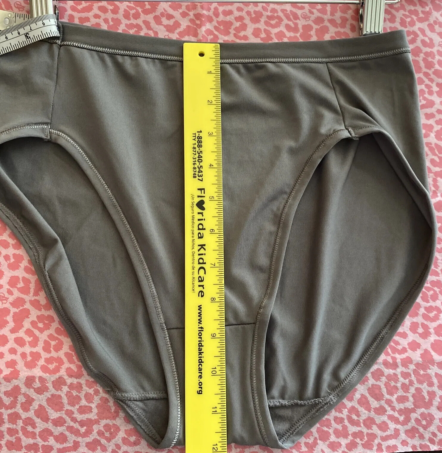 Hanes Super Soft NWT Wom 8/XL Dk Gray Satiny Smooth Stretch Briefs Panties