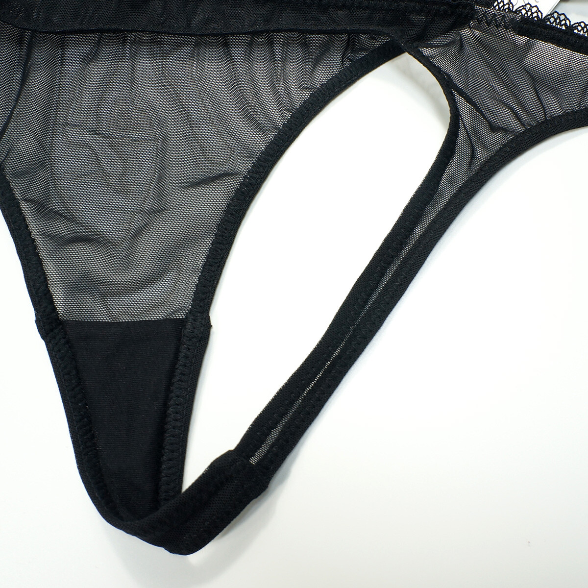 Sexy Women Thong Set 4 Pieces Transparent Mesh Sheer Underwear