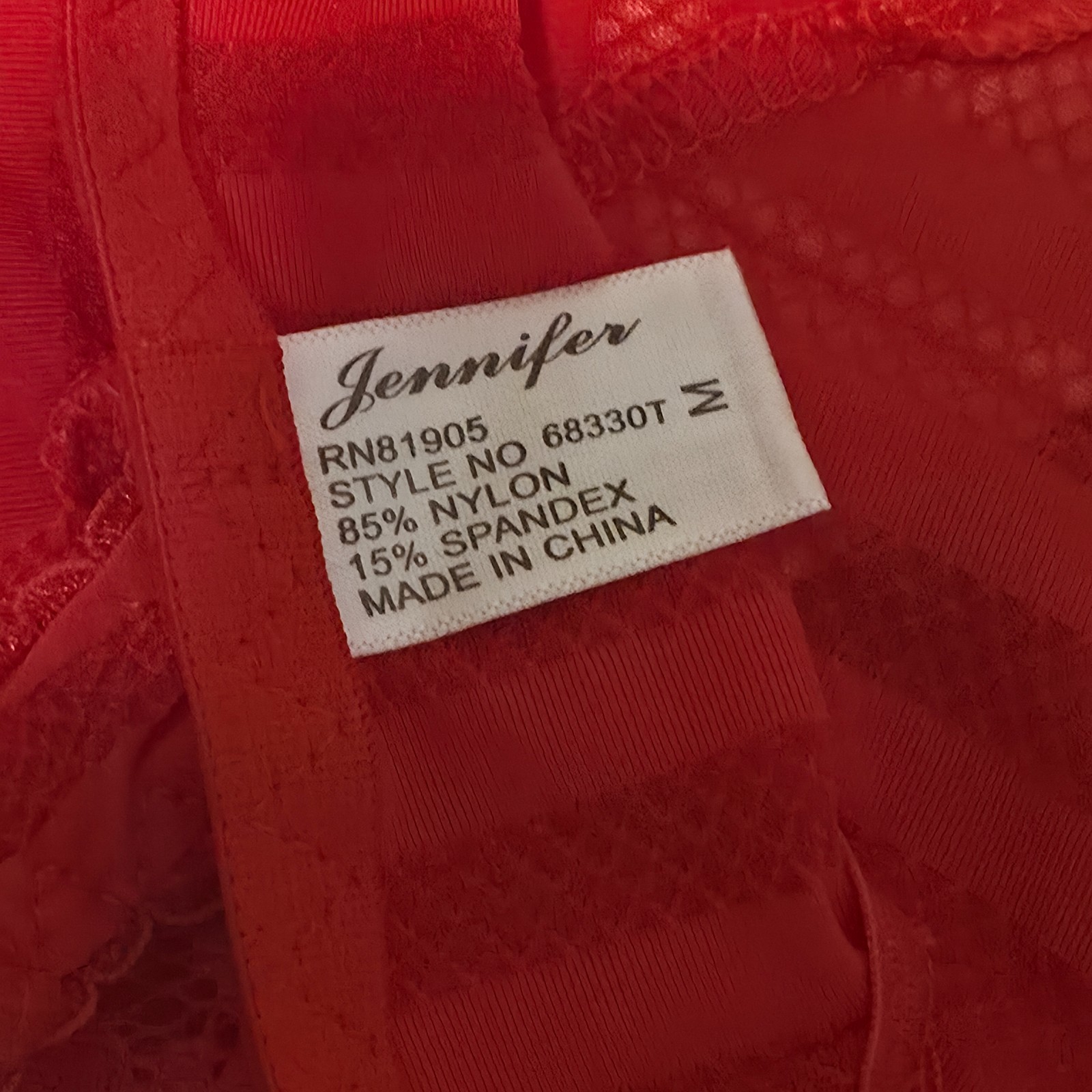 4 Jennifer Intimates Lace Thong 2-Red & 2-Yellow Panties Underwear Size Med NWT