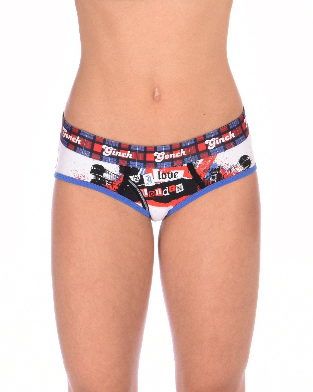 Ginch Gonch Women’s Boyfriend Briefs I Love London Cotton Spandex NEW W/ Tags