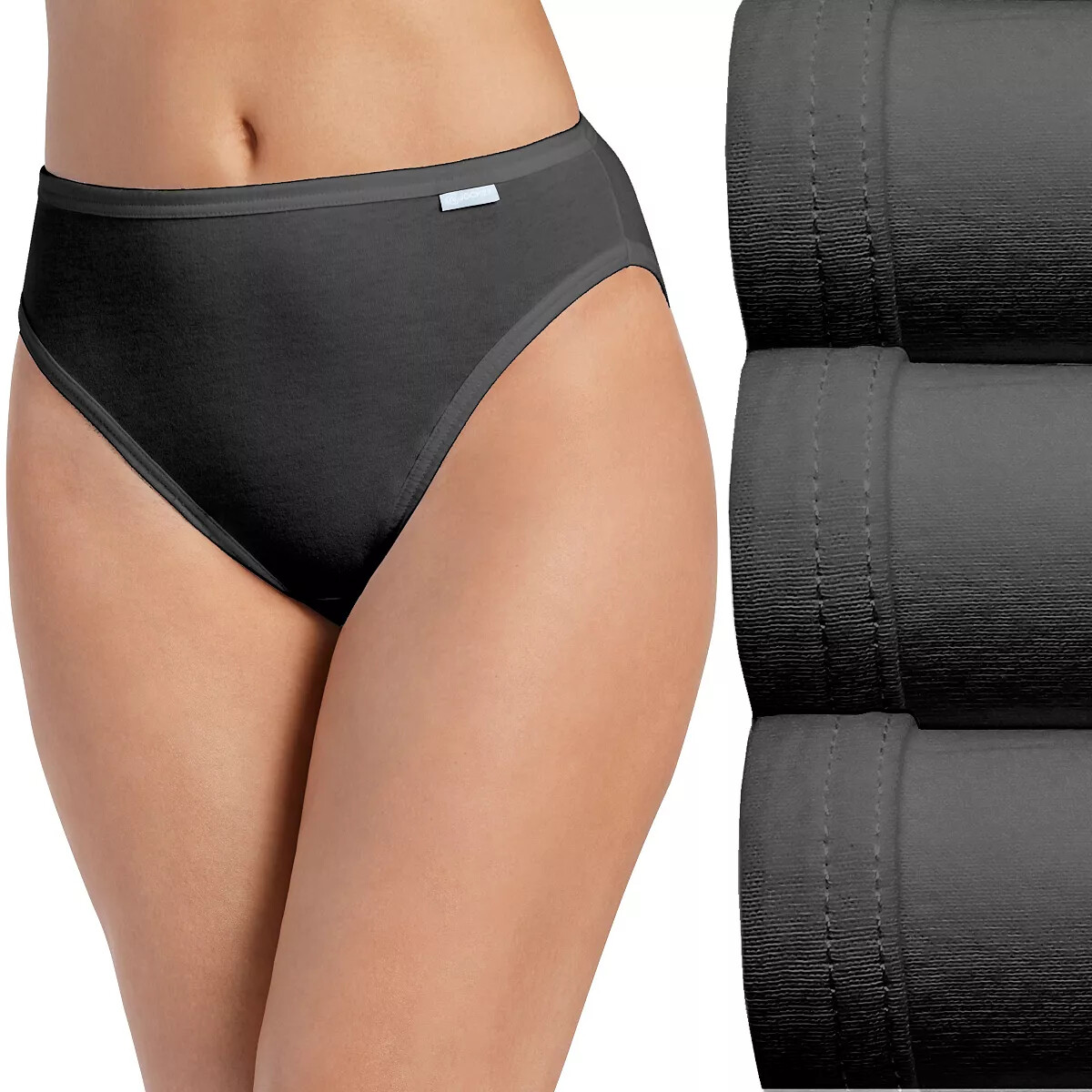 Women Jockey Underwear 3-Pack French Cut /Black Color Cotton Comfort