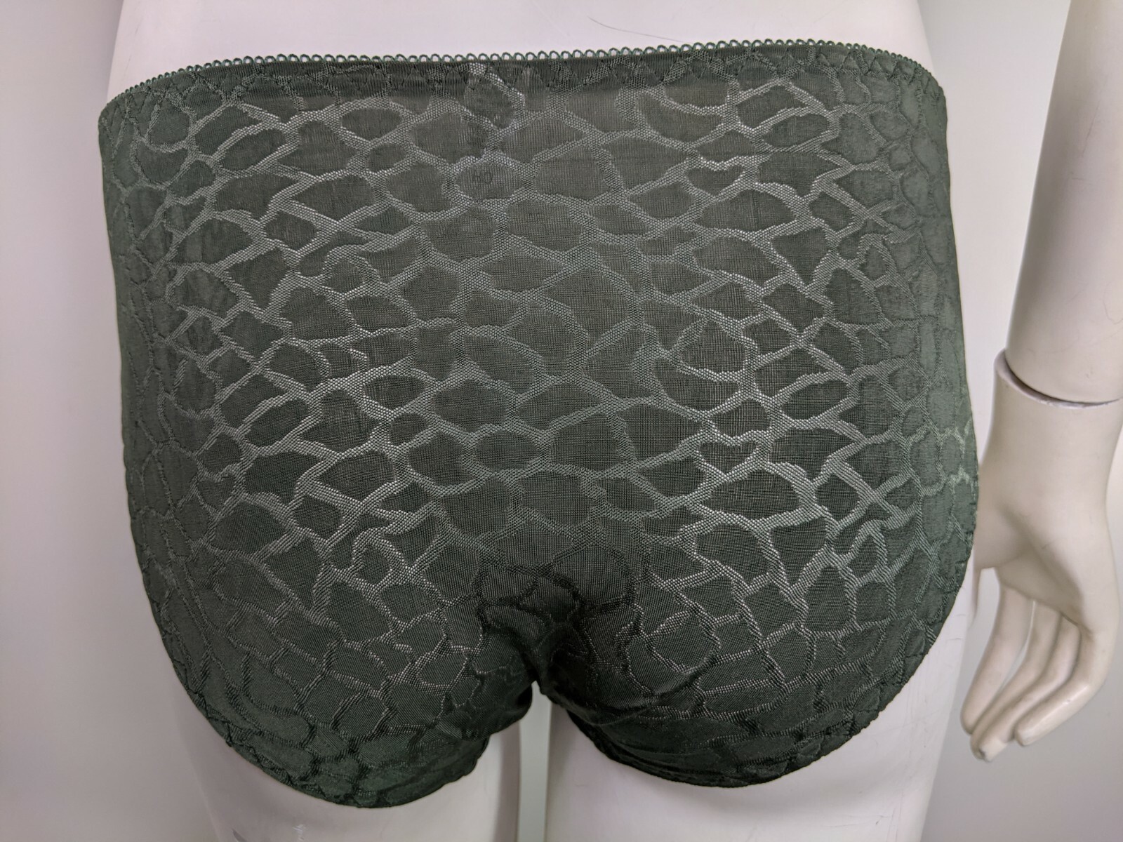 Panties Bikini Underwear Sofra Sexy Sheer Mesh Green Giraffe Animal Print S