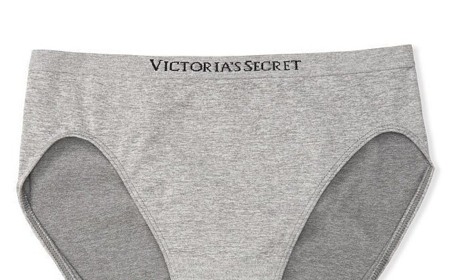 L Grey SEAMLESS NOSHOW FULLCOVER Victorias Secret High Leg Waist Brief Panty