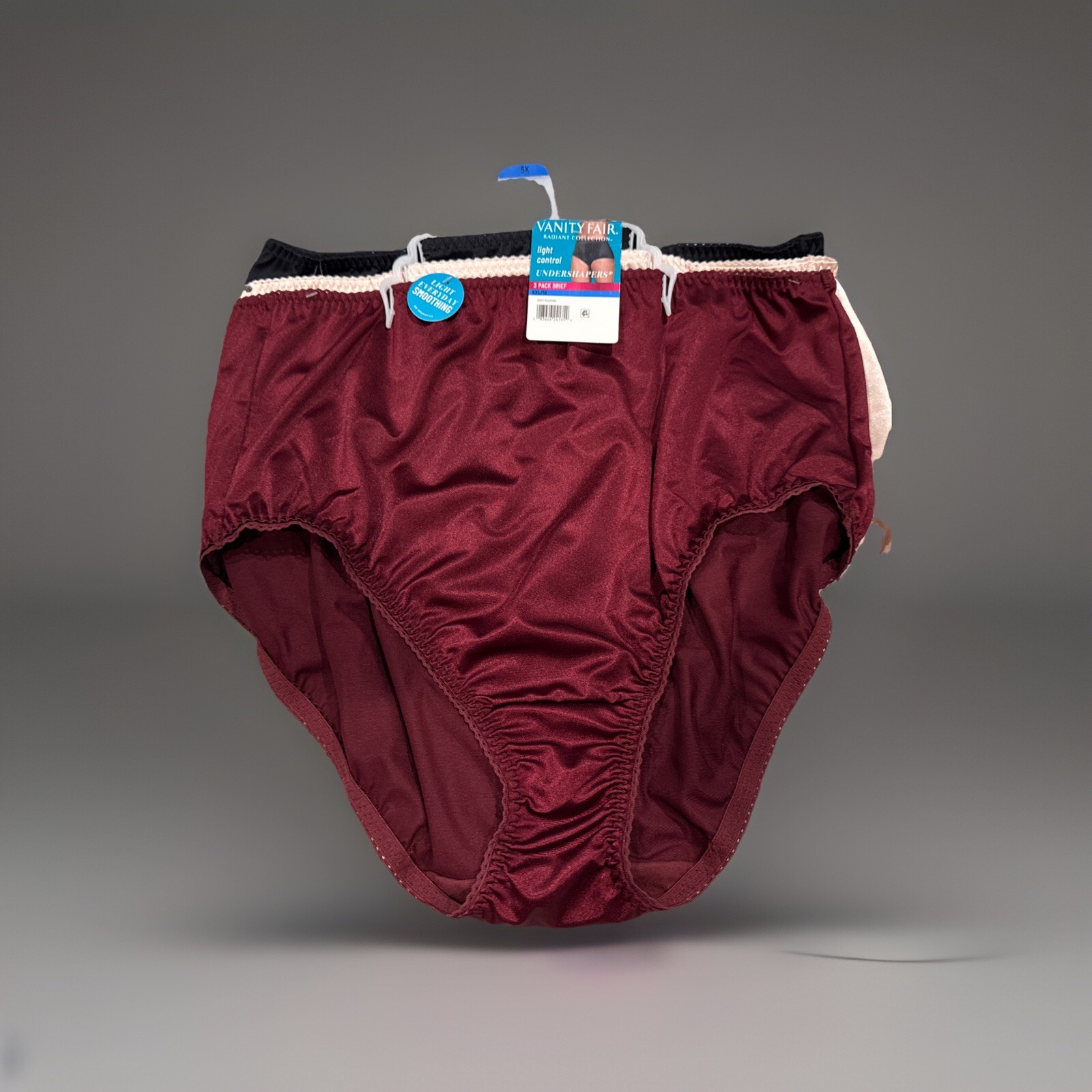 Vanity Fair Radiant ~ Womens Brief Underwear Panties 3-Pair Nylon (F) ~ 5XL/12