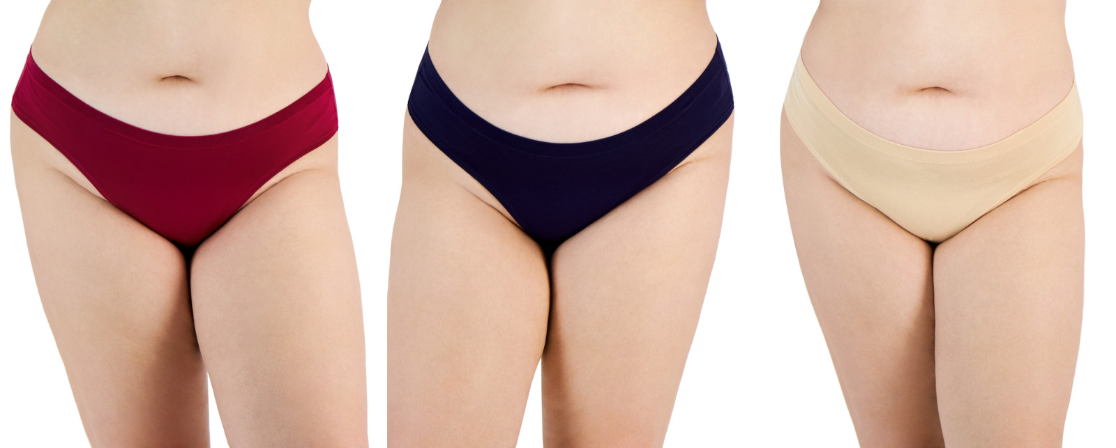 Alfani Women’s Plus Size Soft Rayon Bikini Panty Underwear, Assorted Colors