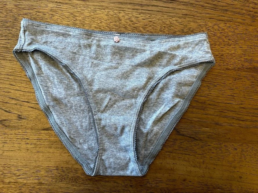 Victoria’s Secret Heather Gray Solid SMALL Stretch Cotton Bikini Panty VS