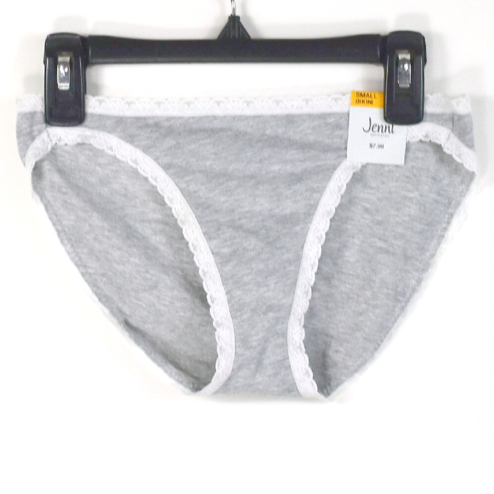 Jenni Cotton Blend Lace Trim Bikini Solid Choose Size & Color New Panty