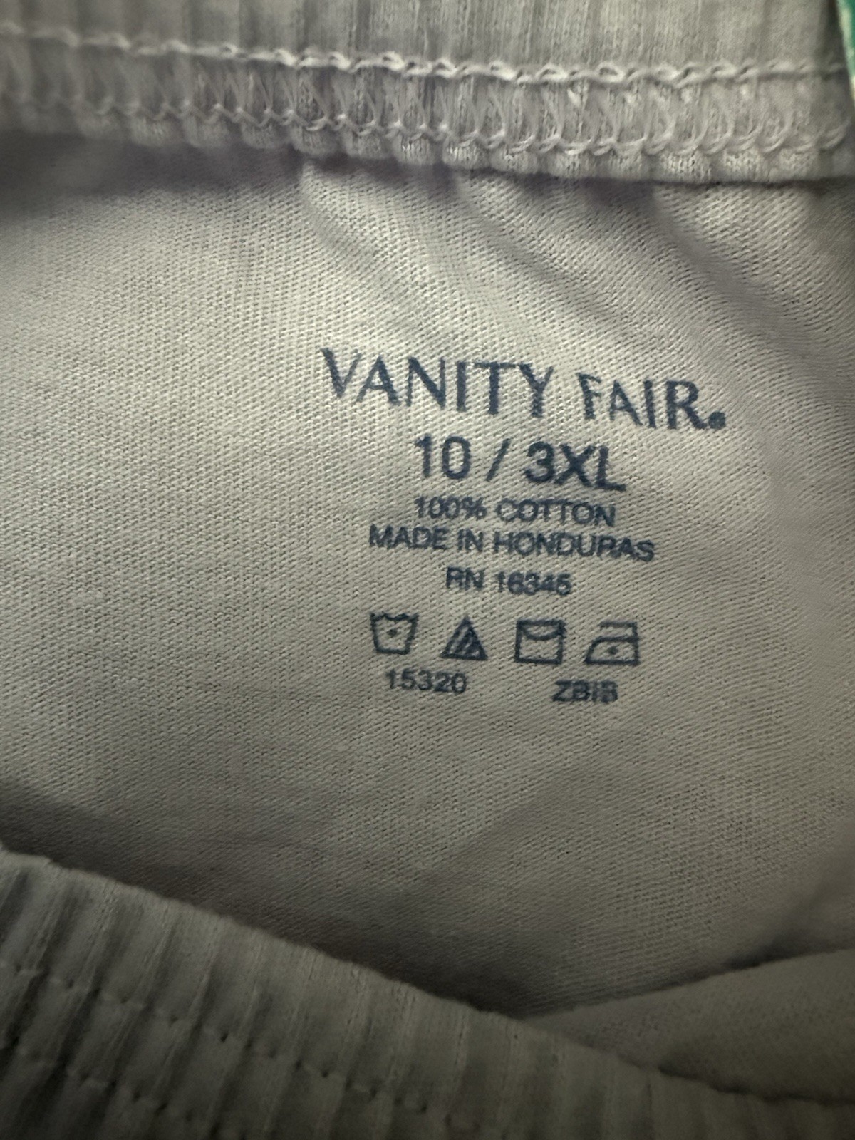 NEW! Women’s 3/Pr Vanity Fair Perfectly Yours 100% Cotton Brief Size 10/3XL