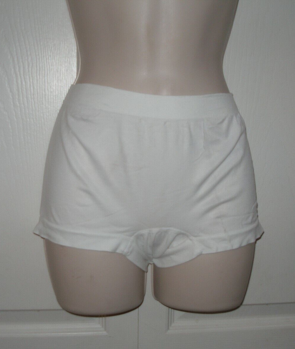 Women’s Brief Style Panties White Comfortable Lightweight Stretch Fabric Medium