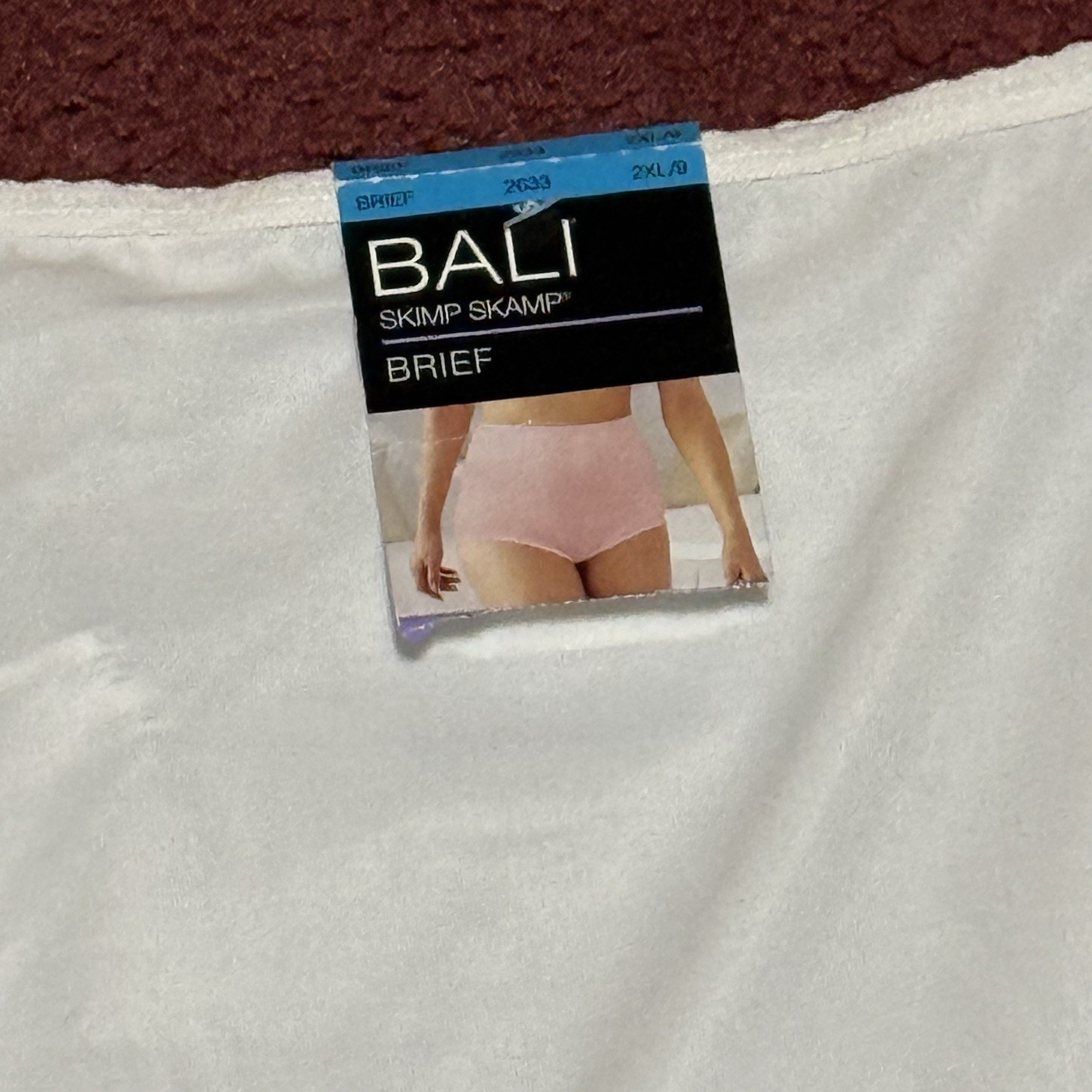 Bali White Granny Panties Skimp Skamp Brief High Waist Sz 9 2XL NWT