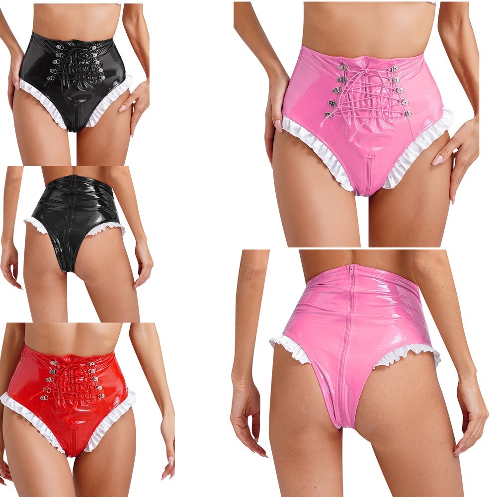 Women’s Underwear Active Knickers Maid Briefs Nightclub Panties Training Glossy