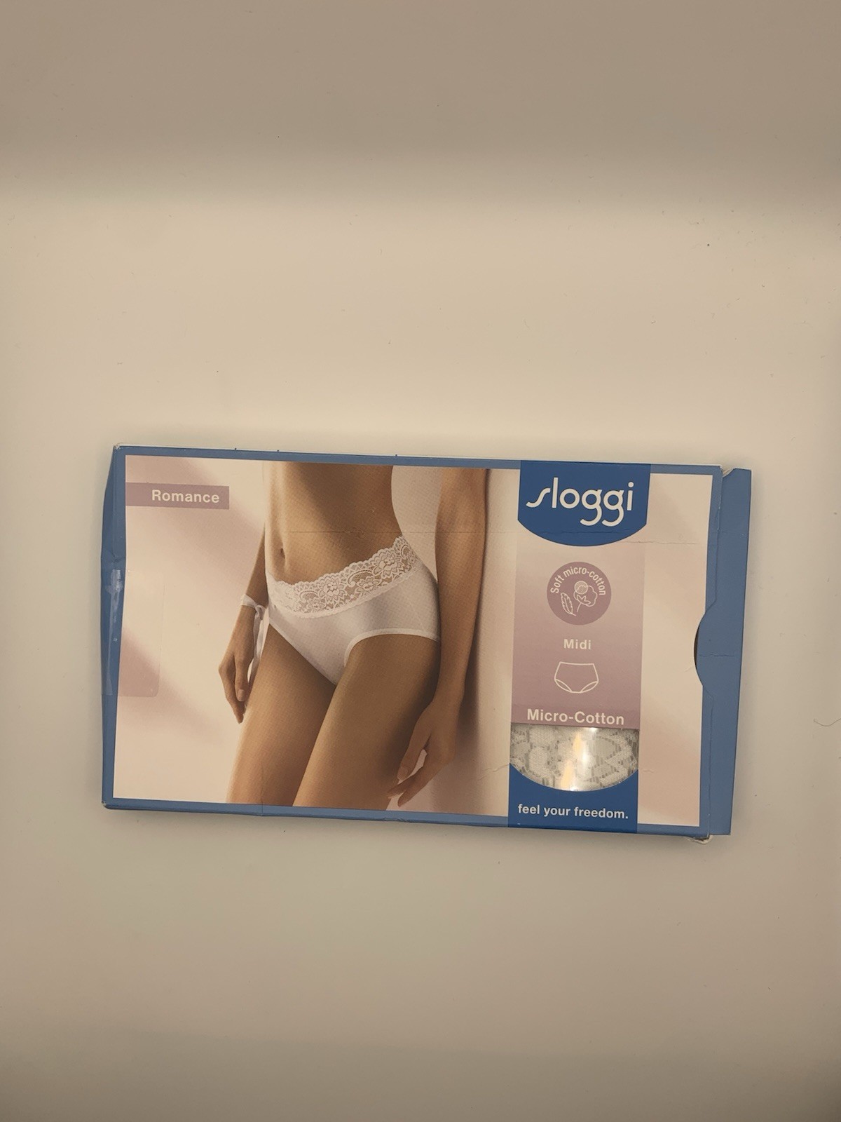 Sloggi Romance Midi Knickers Soft Micro Cotton Size 12 White Freepost