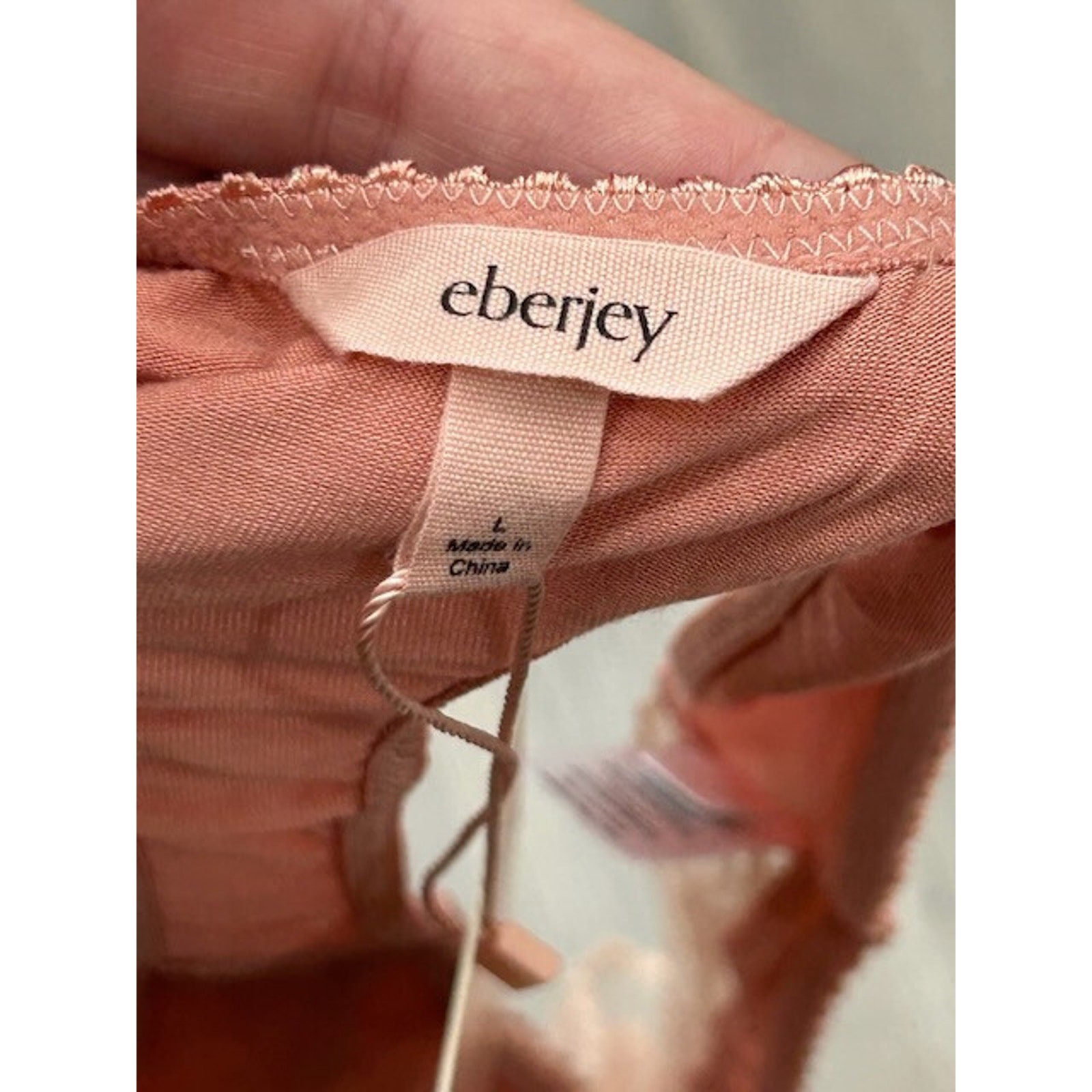 Eberjey Womens Flora Tencel Modal Thong Mid Rise Pink Rouge/Rose Size L NWT