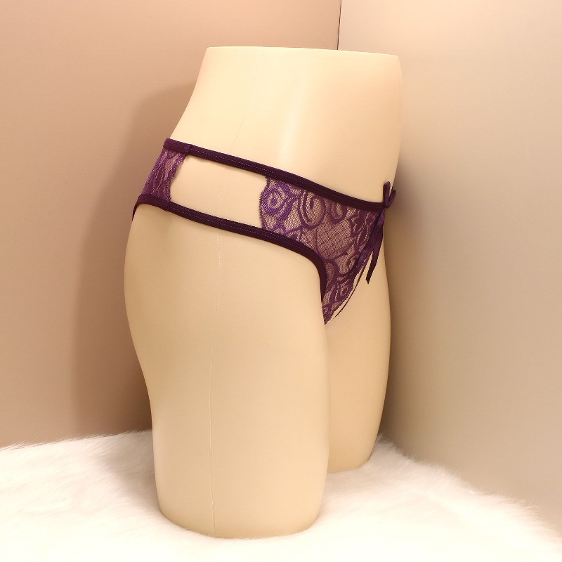 3pc Knickers Hollow Out Lace Crotchless Briefs Cheeky Panties Lingerie Underwear