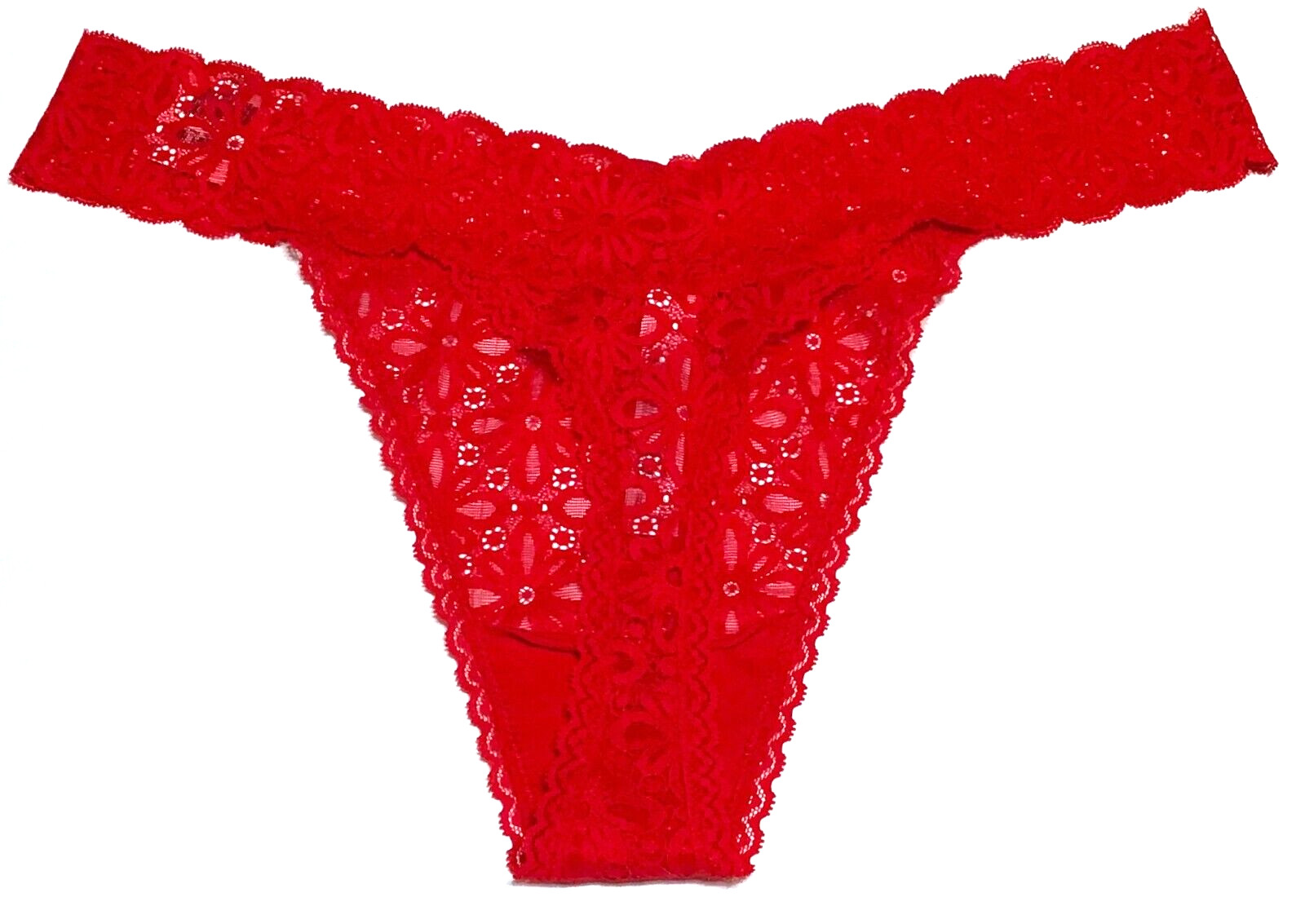One size 1X-3X, NWT Jenni all lace red thong panty (XX270)