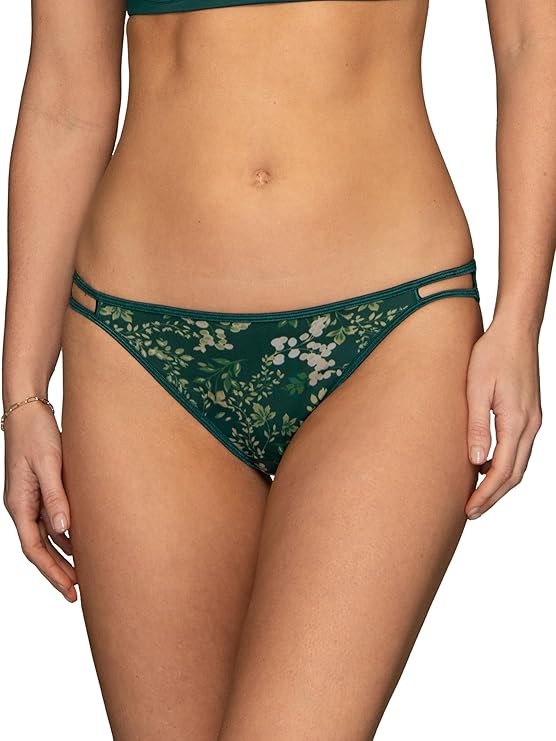 4 pack VANITY FAIR String Bikini ILLUMINATION 18108 mixed prints PANTY – 6 / M