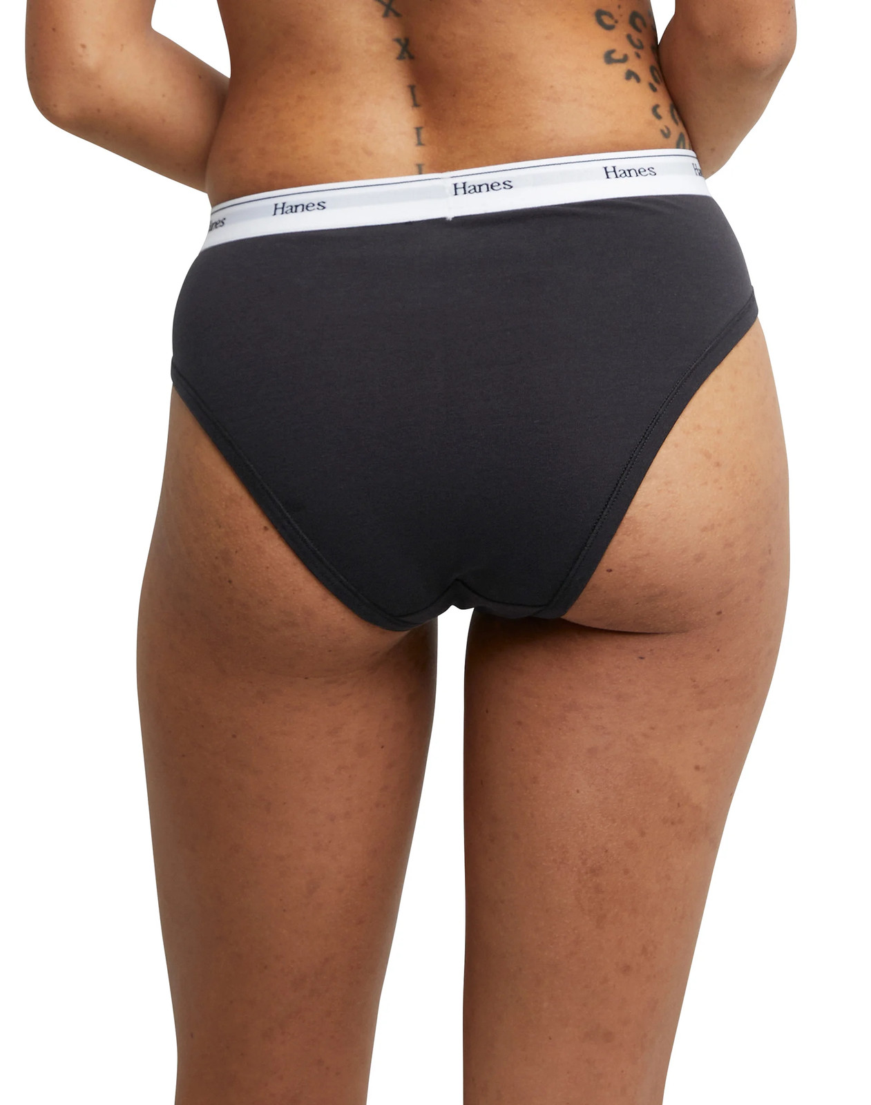 Hanes Originals Women’s Hi-Leg Underwear, Breathable Stretch Cotton, 6-Pack