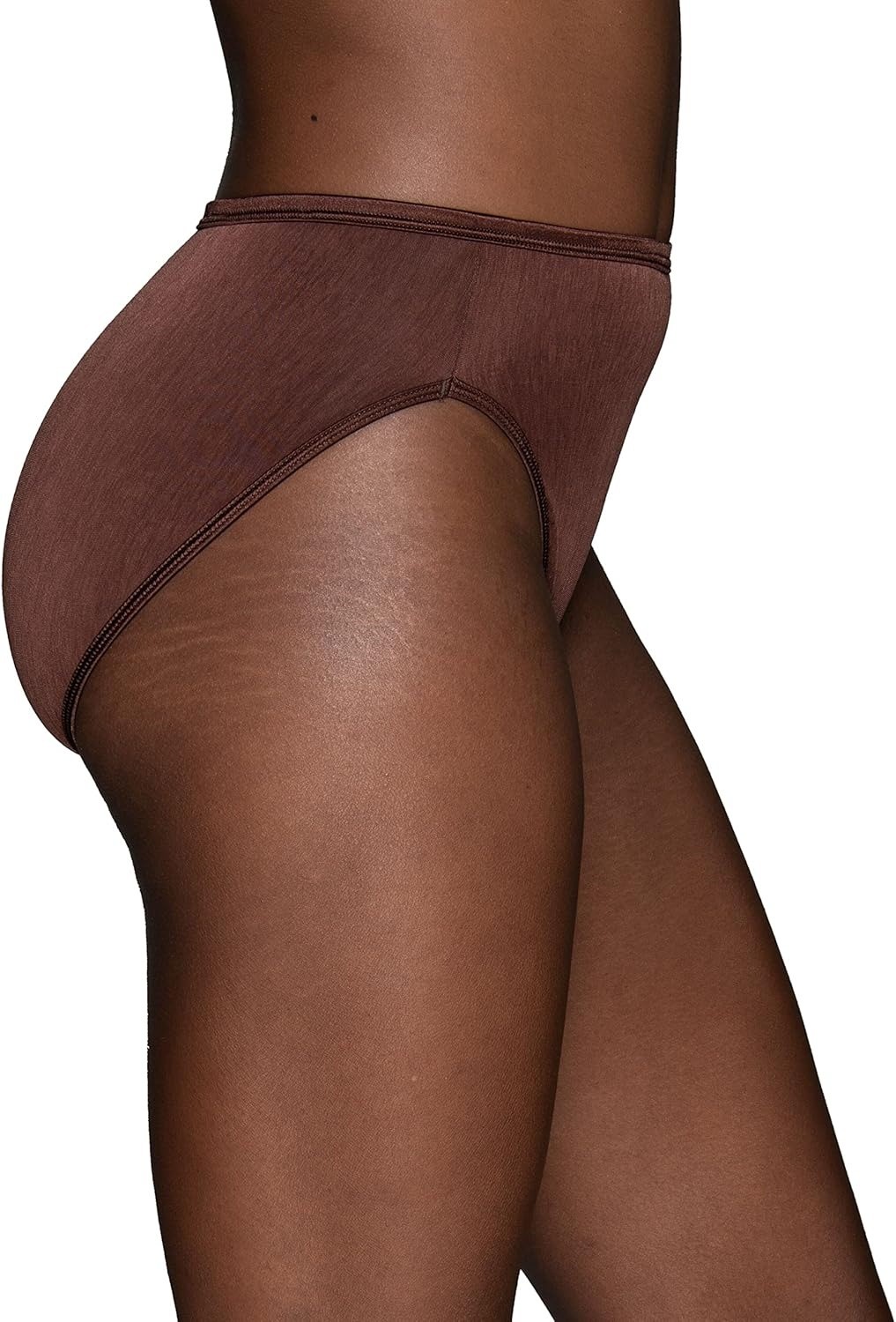 2 Pack Vanity Fair Illumination Hi-Cut Brief Panty 13108 Cappuccino Brown NWT