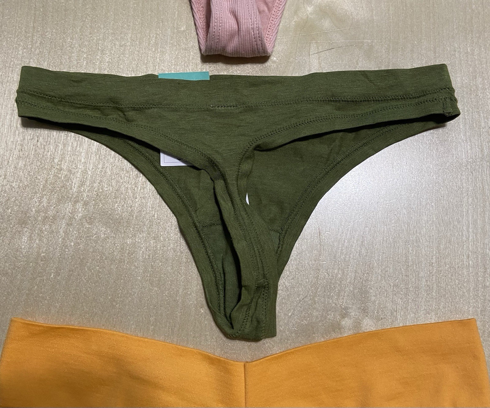 Auden Women’s Size Small (4-6) Soft Cotton Blend Stretchy Thong Panties 4 Pack