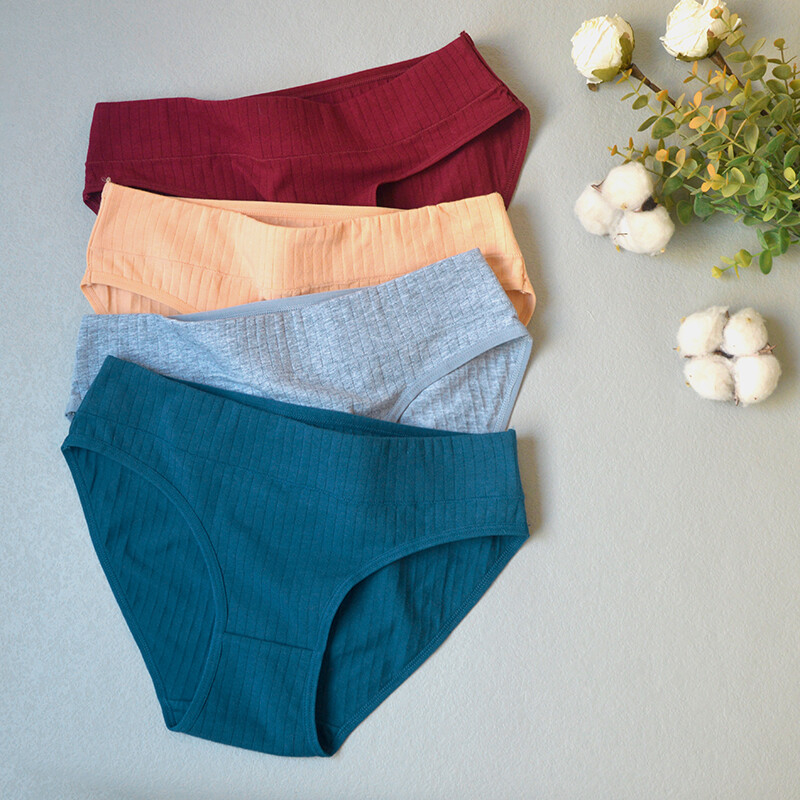 8Pcs/Set Cotton Women’s Breathable Briefs Panties Comfortable Briefs Underpants