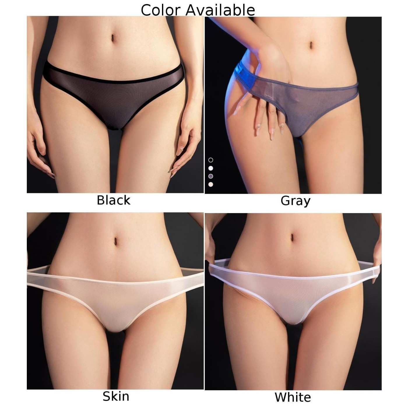 Women Sexy Panties Sheer Briefs Low Rise Underwear See Through Knickers Thongs