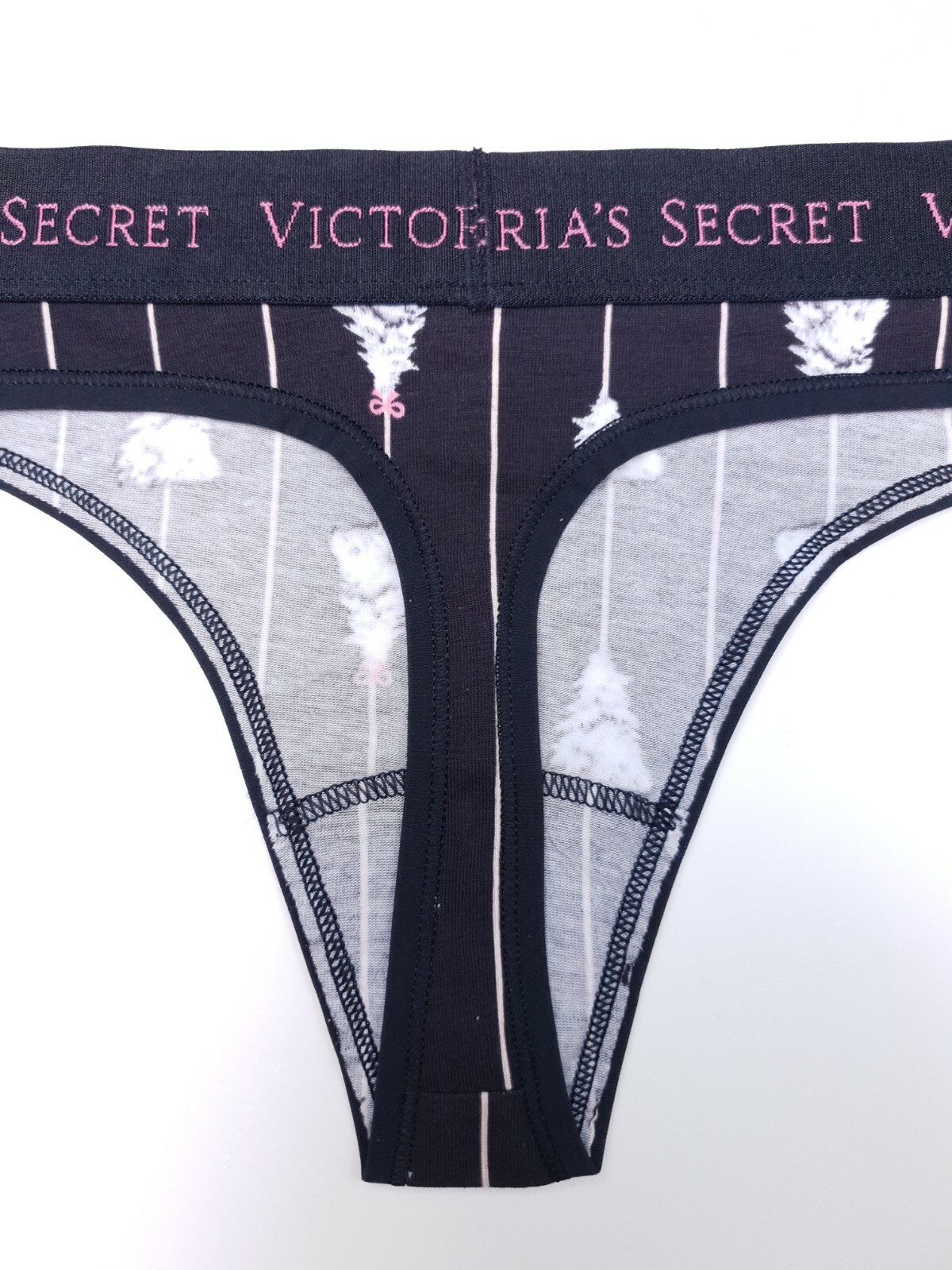 Victoria’s Secret Logo Waist Christmas Tree Thong Double Pack – S/M/L/XL *BNWT*