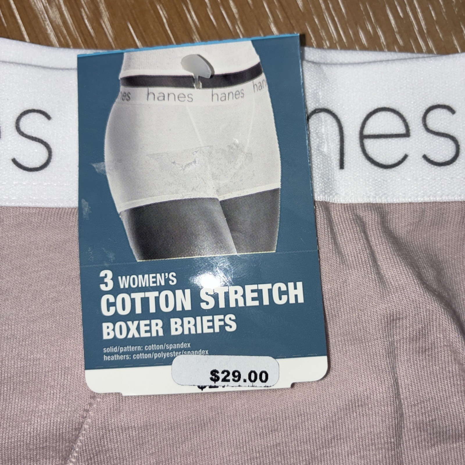 Hanes Ultimate 3 Pack Cotton Stretch Women’s Boxer Briefs Underwear Size Large