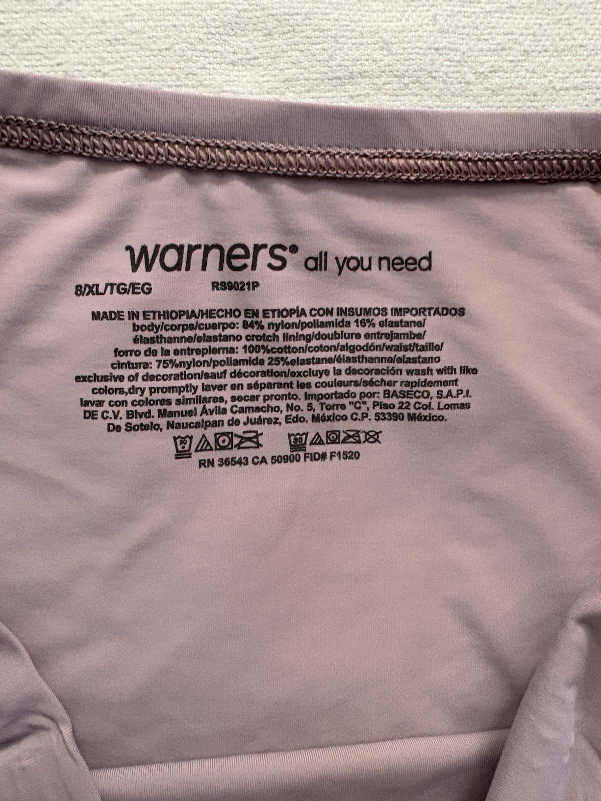 NEW Warners Smooth It Over Soft Pinch-Free Waistband Hi-cut Panty XLarge 2 Pair