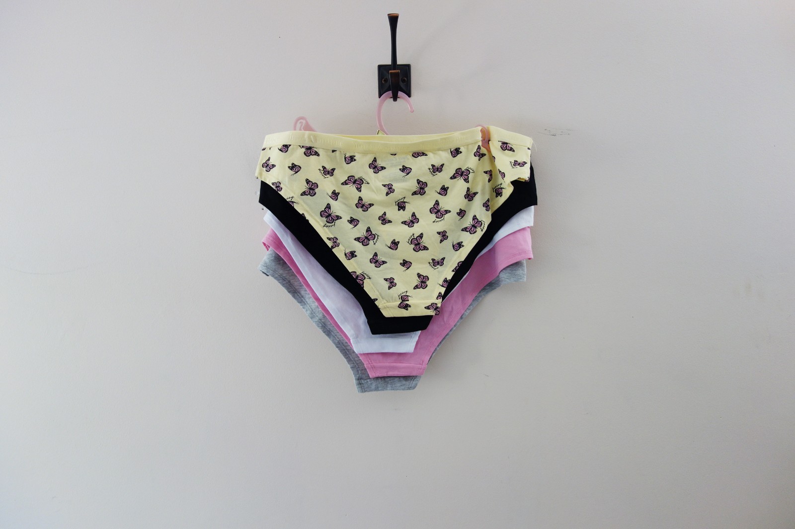 Juicy Couture 5-Pack Soft Stretchy Cotton Cheeky Panties Butterfly Pink (XL) NWT