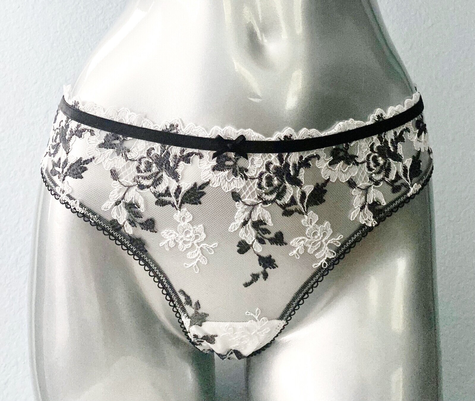 Nwt Victorias Secret Dream Angels Embroidered Lace Thong Panty XL