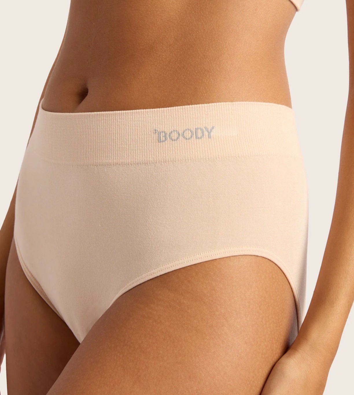 Boody Full Briefs SHELL Sz Small S Soft Comfy VISCOSE Great Fit Beige