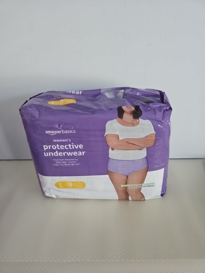 Amazon Basic Protective Underwear Large Fit Waist 38″-44″ Maximum Absorbency