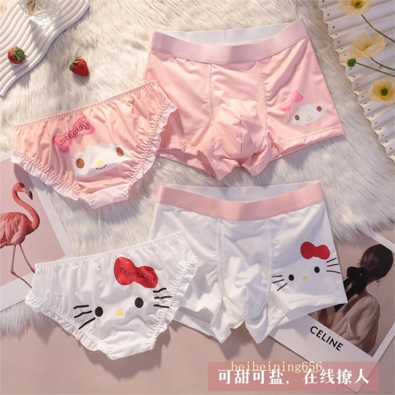 Cartoon Lace Couple Underwear Set Man and Woman Underwear Sexy Cute New