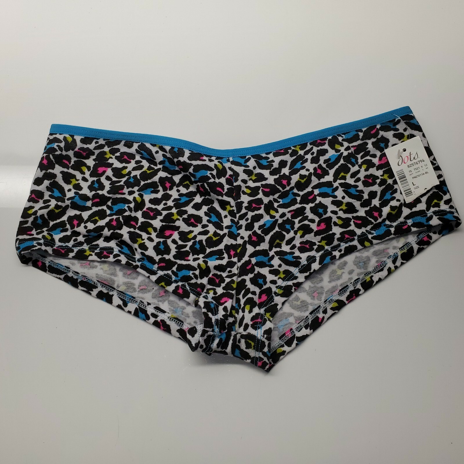 New Animal Print Multi Colored Cheetah Boyshort Panty Lingerie Large