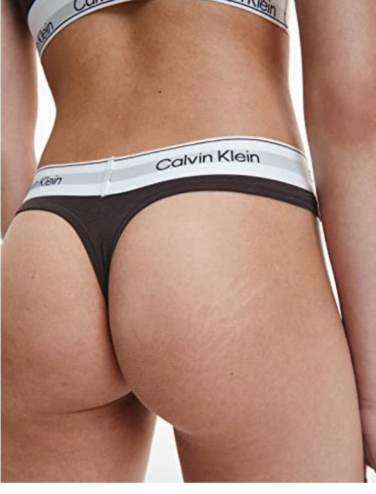 NWT~Calvin Klein Women’s Size 1X MODERN COTTON Natural Brown THONG QF7046-021
