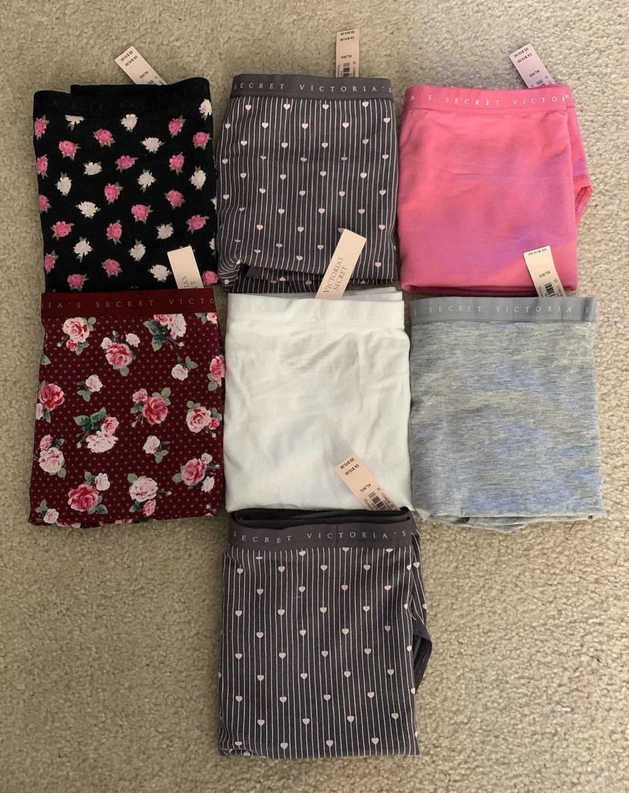 Victoria’s Secret Women’s Panties HIGH-LEG BRIEF Size XL/XG Set Of 7 NWT