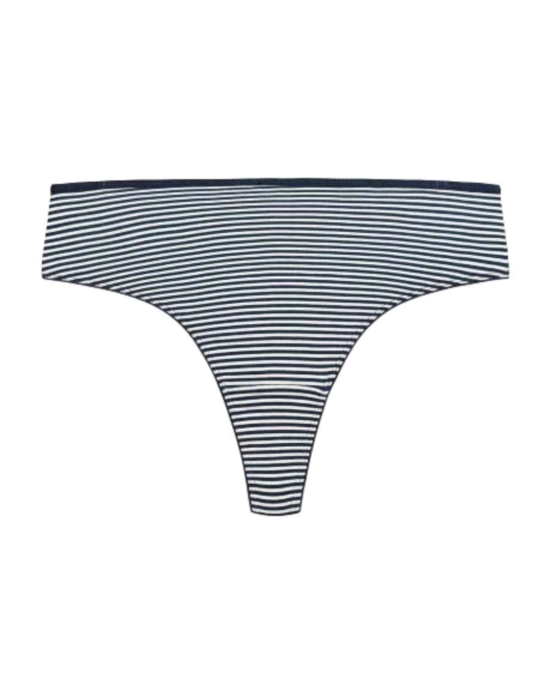 City Chic Ladies Smooth & Chic Thong Underwear size 22 Navy Stripe. 2 Pack