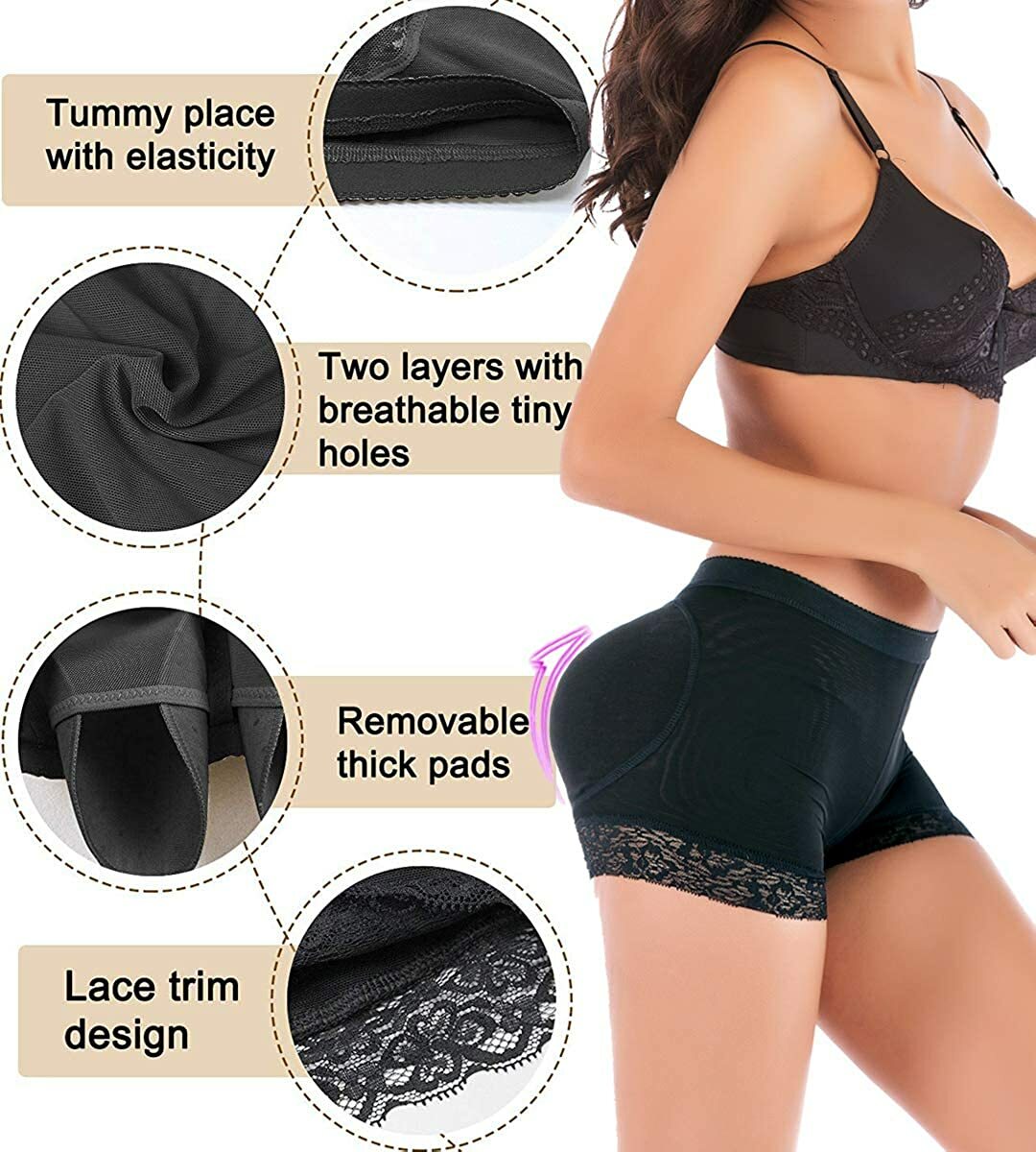 Women Buttock Padded Bum Pants Hip Enhancer Shaper Butt Lift Boyshorts Underwear