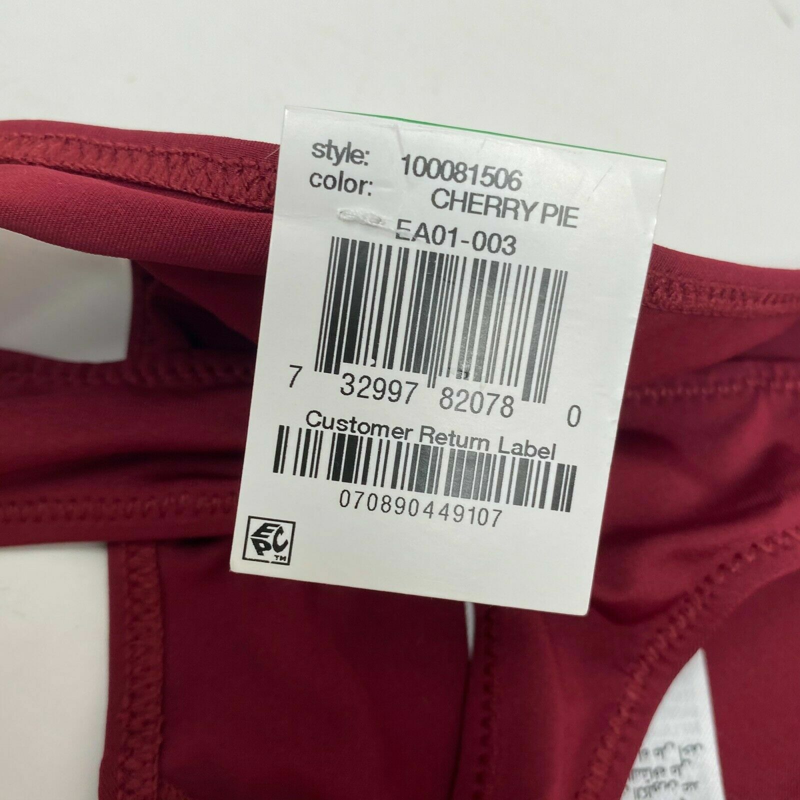INC Womens Size Large Thong Panties Cherry Pie Red with Lace Trim 100081506