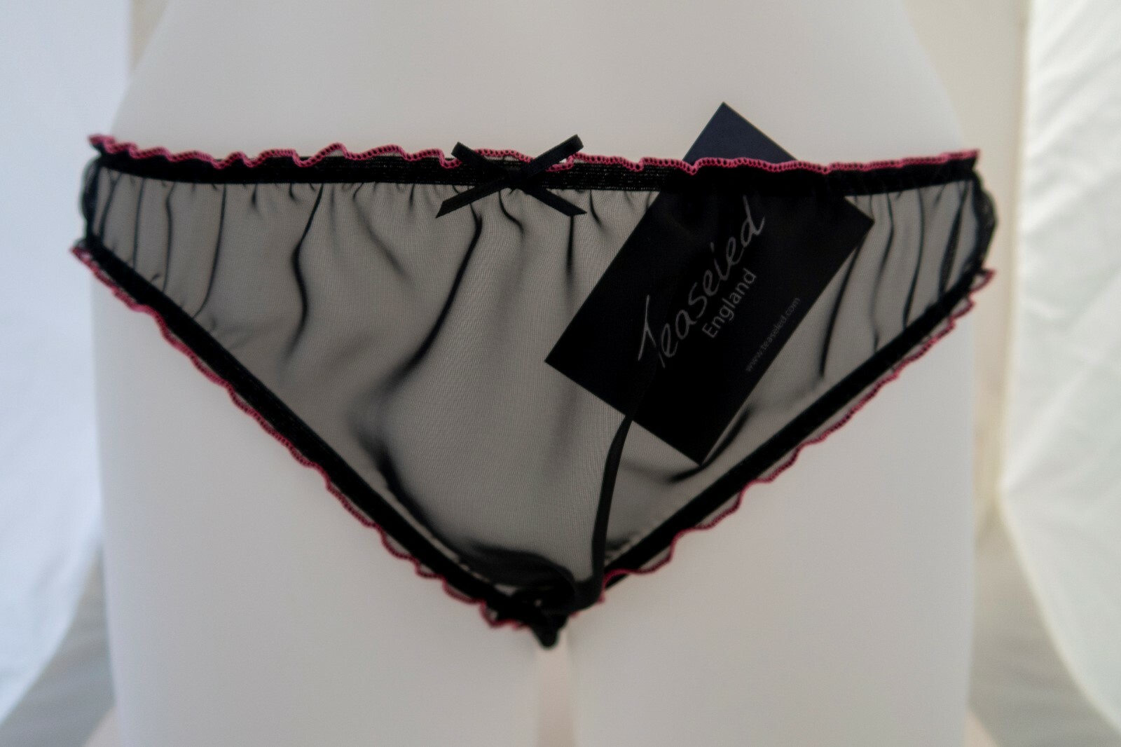 Sheer Chiffon Briefs Knickers Panties Sexy SEE THROUGH Lingerie Black and Pink