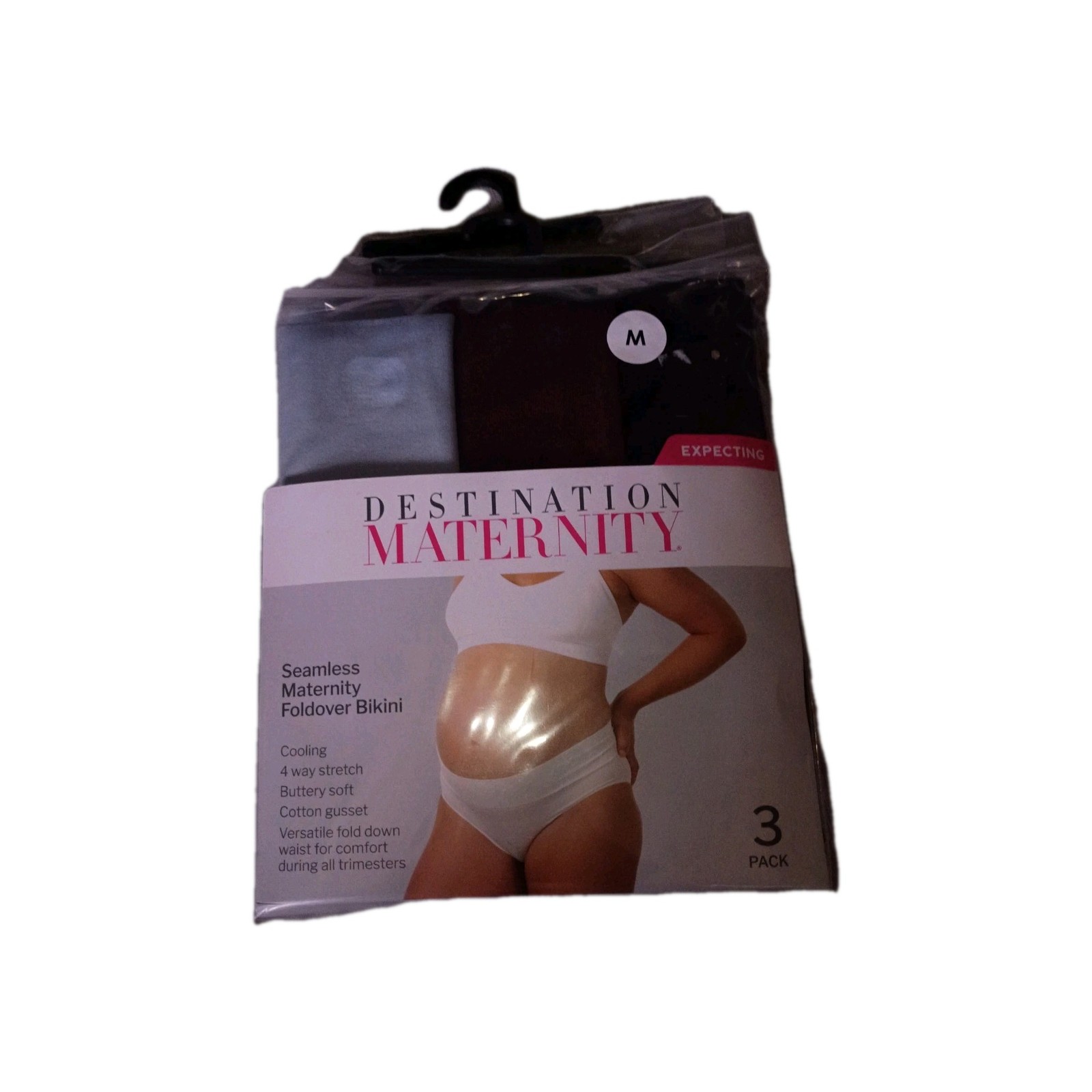 Destination Maternity Women’s Foldover Panty, 3-Pack, Color Multi, XL