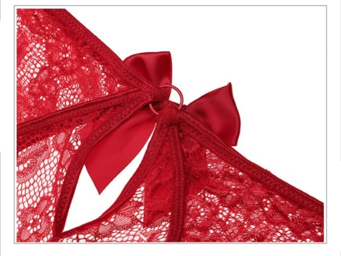 Women Sexy Lace Panties Bow Underwear G-String Thong Sheer See Through Lingeries