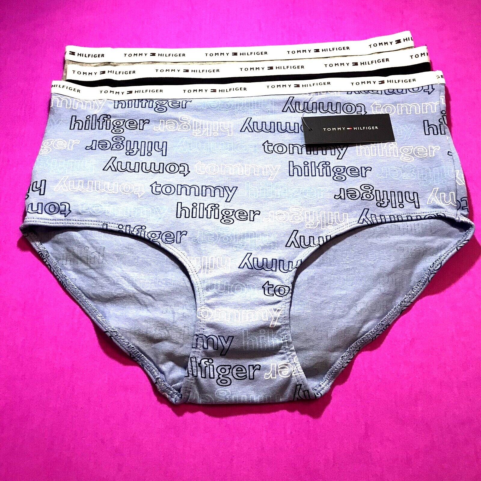 Tommy Hilfiger -Small- Brief Women’s Cotton Panties – Blue – See Description