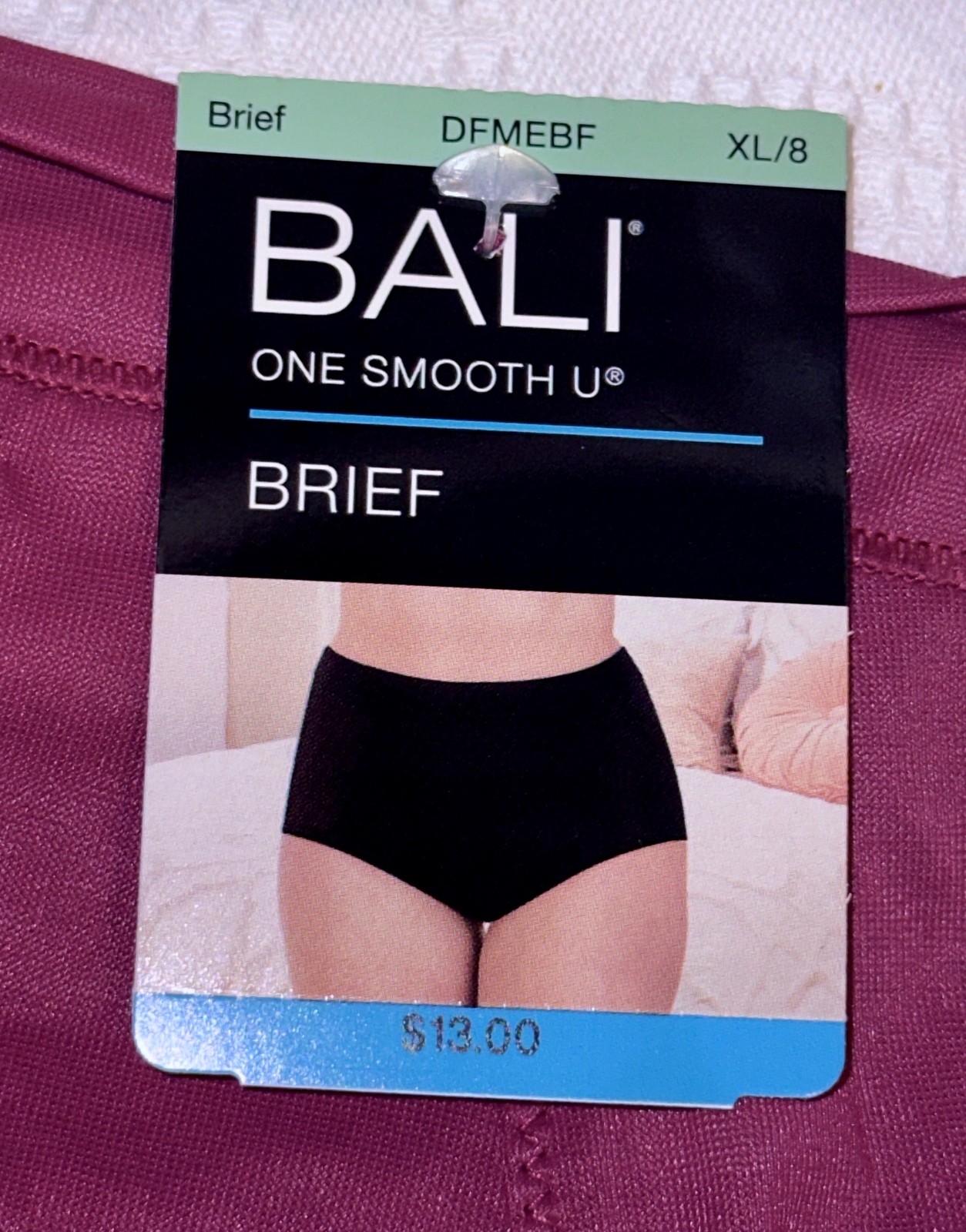 BALI One Smooth U Second Skin Micro Deep Cerise Pink Brief Panty Womens XL 2XL