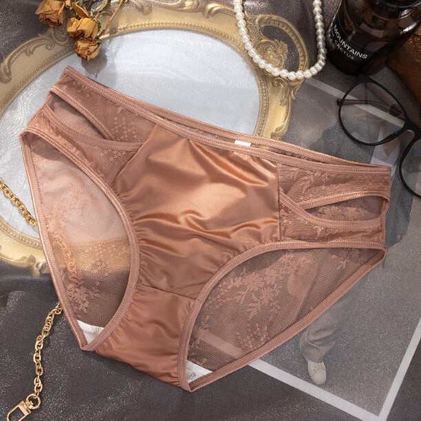 6pcs Lot Sexy Womens Satin Lingeries Panties Sheer See Through Underwear Briefs