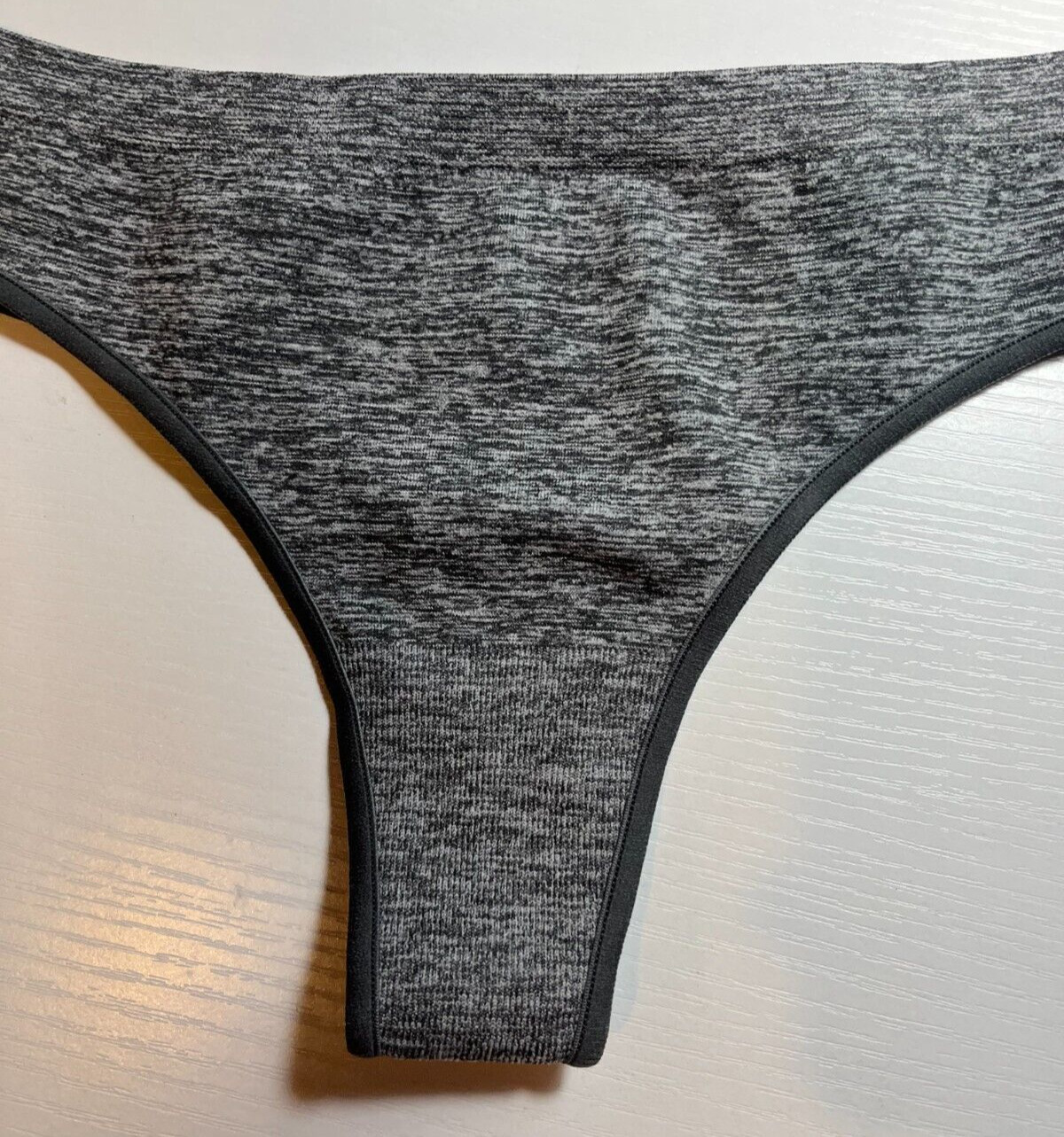 GB GB11P850 Juniors Seamless Thong Panty, Heather Grey Size M