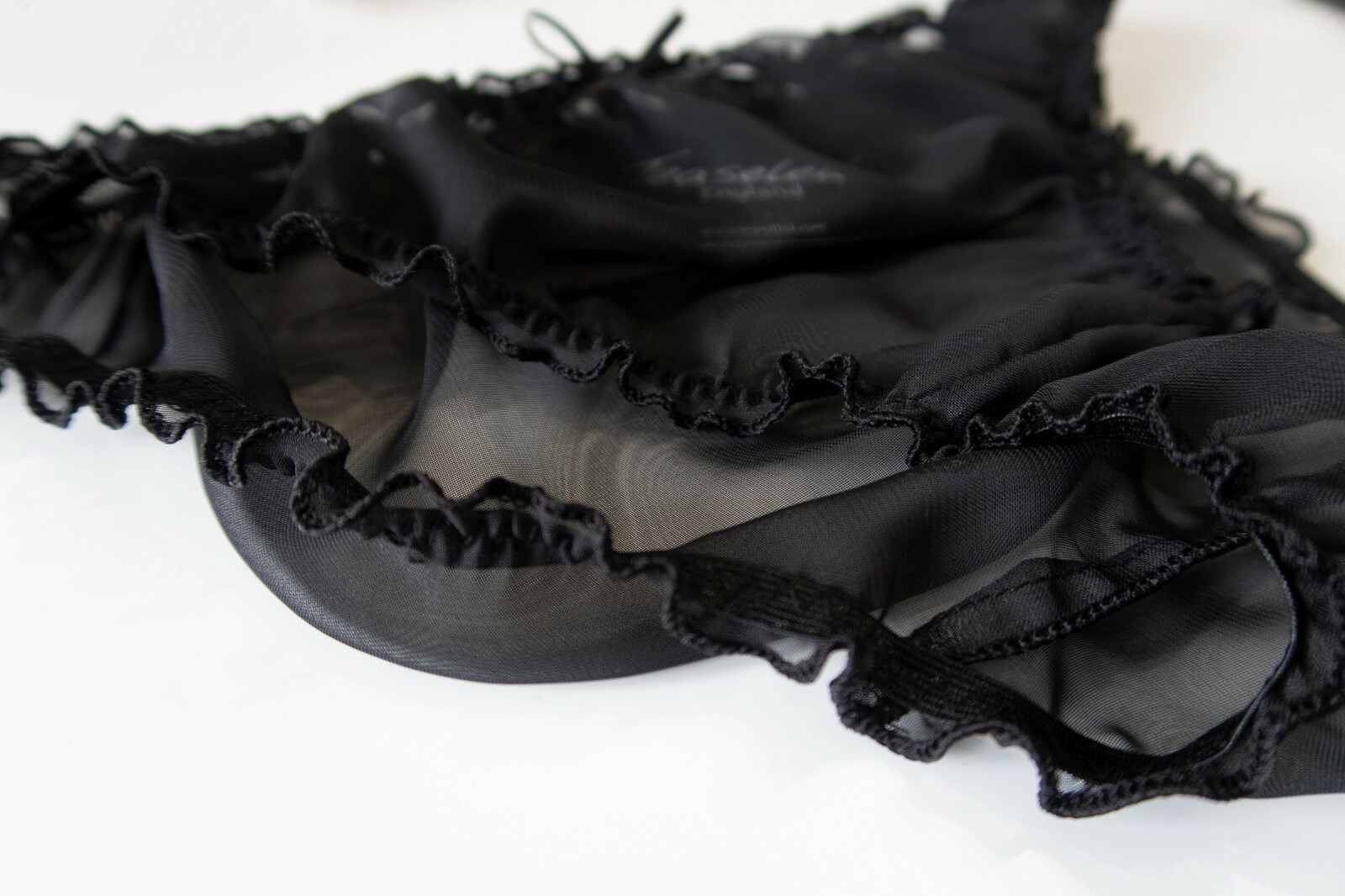 Sheer Chiffon see through Bikini Briefs Knickers Panties Lingerie Black