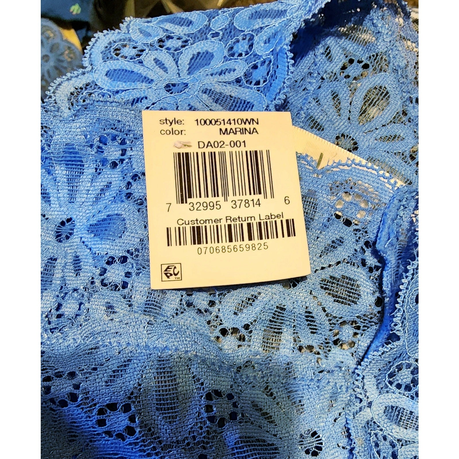 2 pair of Jenni Intimates by Jennifer Moore blue lace one size fits 1X to 3X