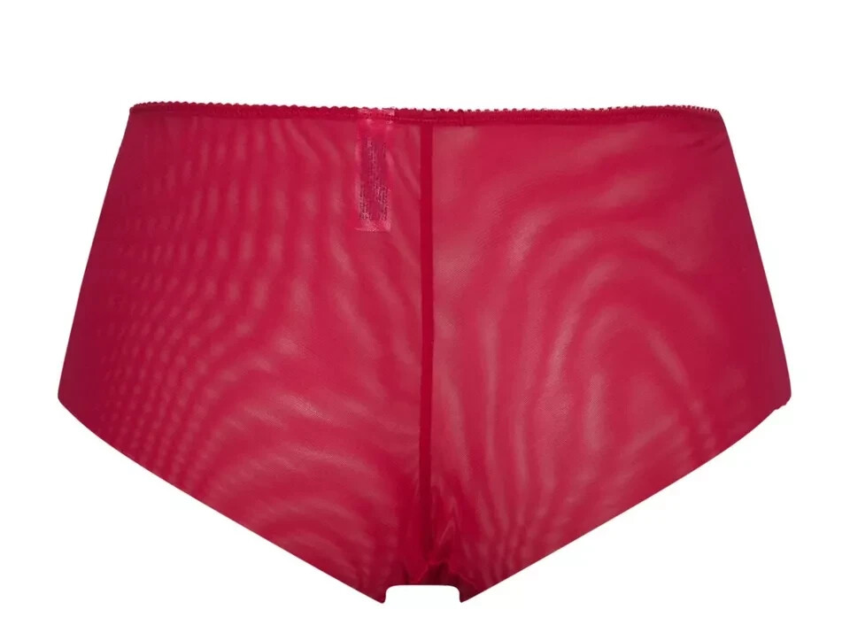 Wacoal Ravissant Short Brief S 10 12 Scarlet Red Lace No VPL Knickers 600566 New